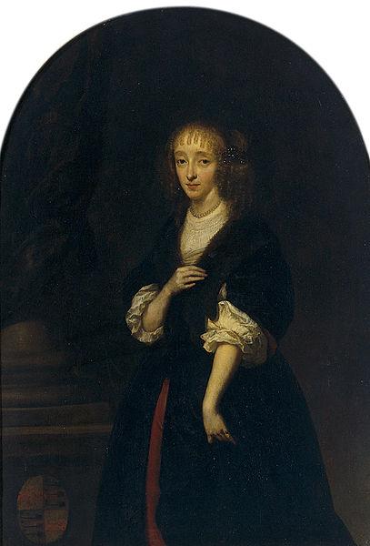 Casper Netscher Portrait of Jacoba Bicker